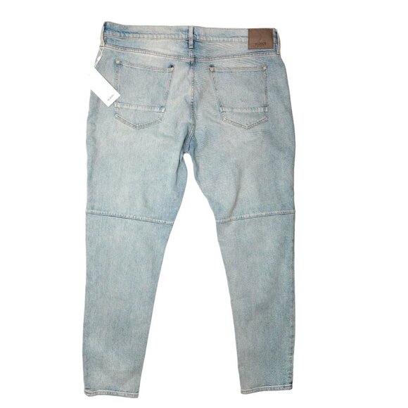 HUDSON Mens Zach Skinny Moto Jeans Stretch Light Wash Paci Casual sz 42 NEW - Picture 3 of 10